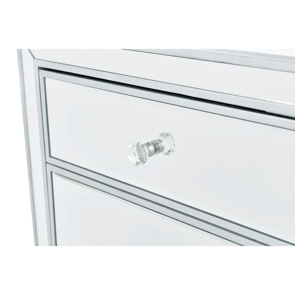 Nightstand 1 door 21in. W x 14in. D x 24in. H in antique silver paint. Picture 5