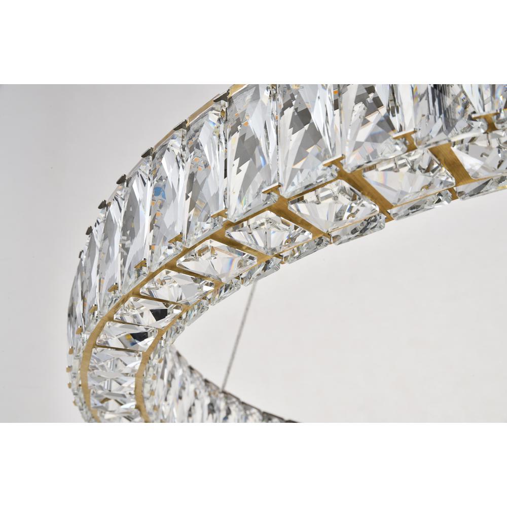 Monroe Integrated LED chip light gold Chandelier Clear Royal Cut Crystal. Picture 4