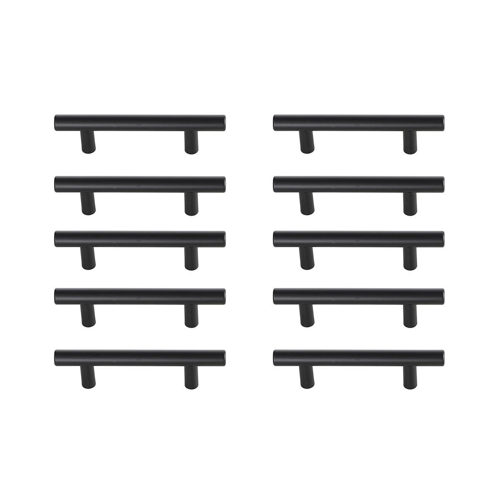 Quinn 3" Center to Center Matte Black Bar Pull Multipack (set of 10). Picture 1