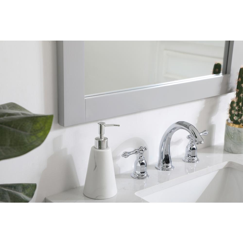 Aqua rectangle vanity mirror 27 inch in Grey. Picture 4