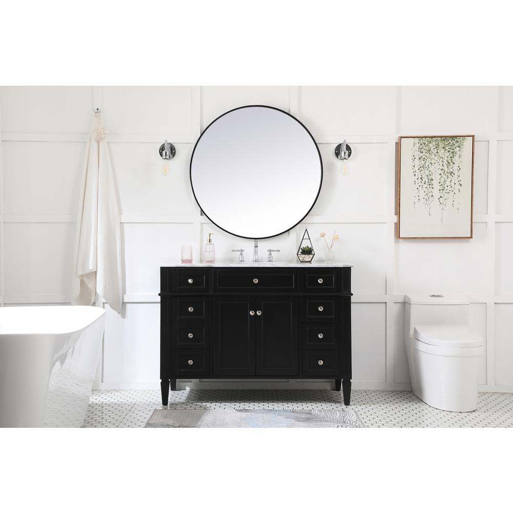48 inch Single bathroom vanity in Black. Picture 4