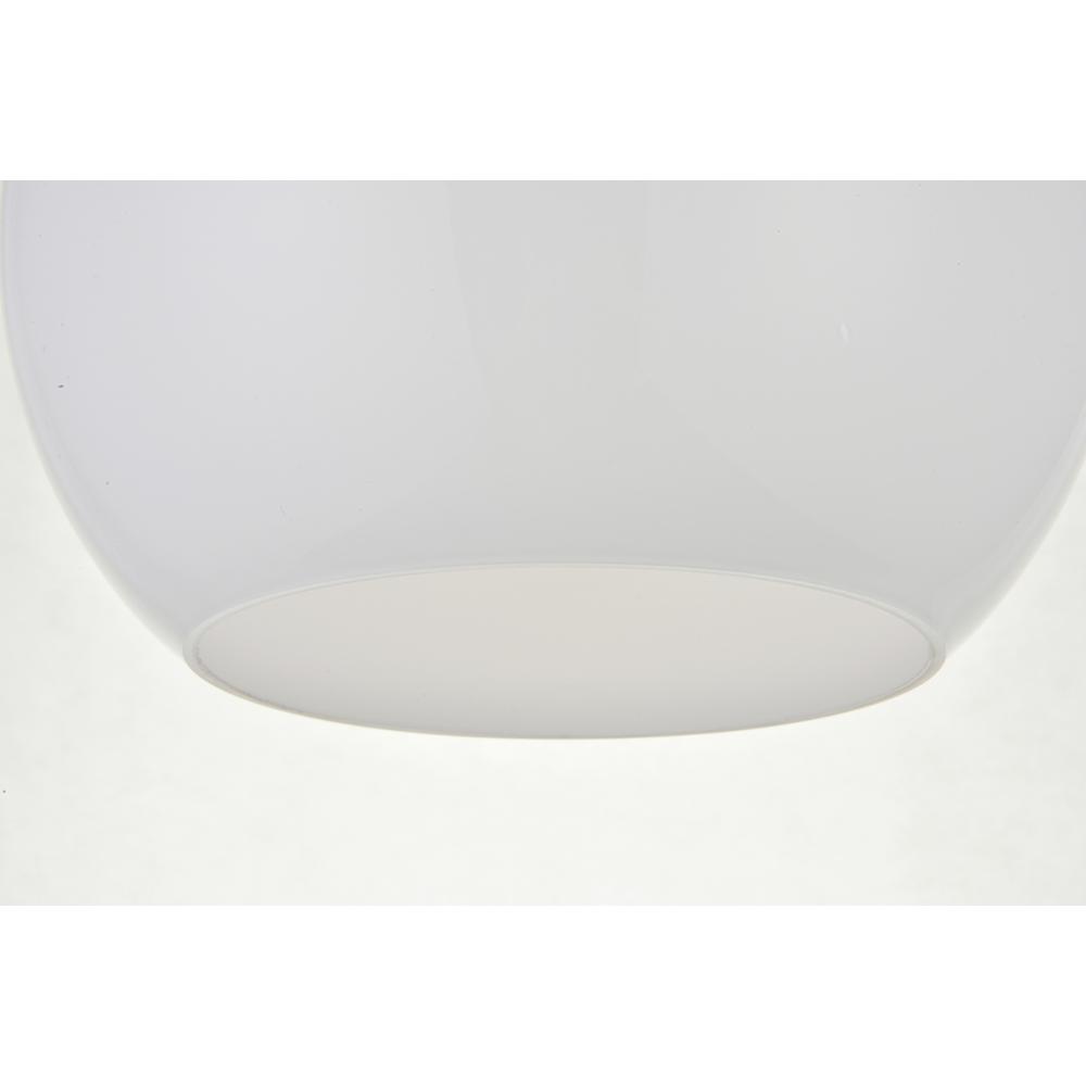 Baxter 1 Light Brass Flush Mount With Frosted White Glass. Picture 3