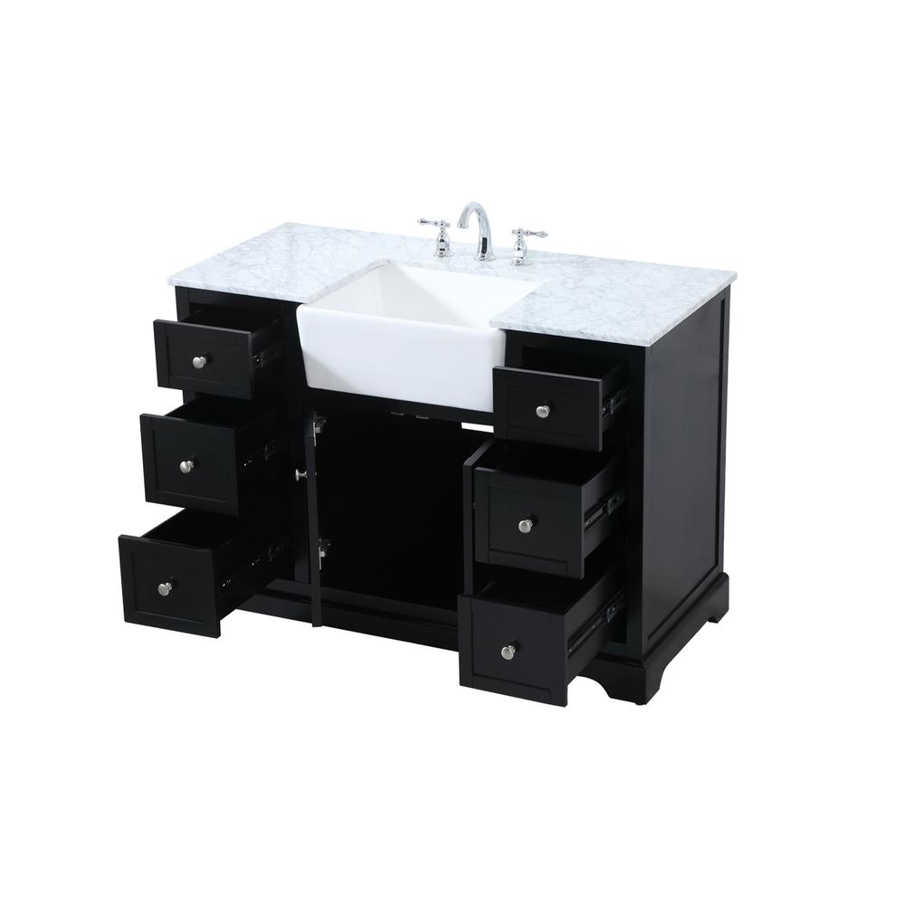 48 inch Single bathroom vanity in black. Picture 9