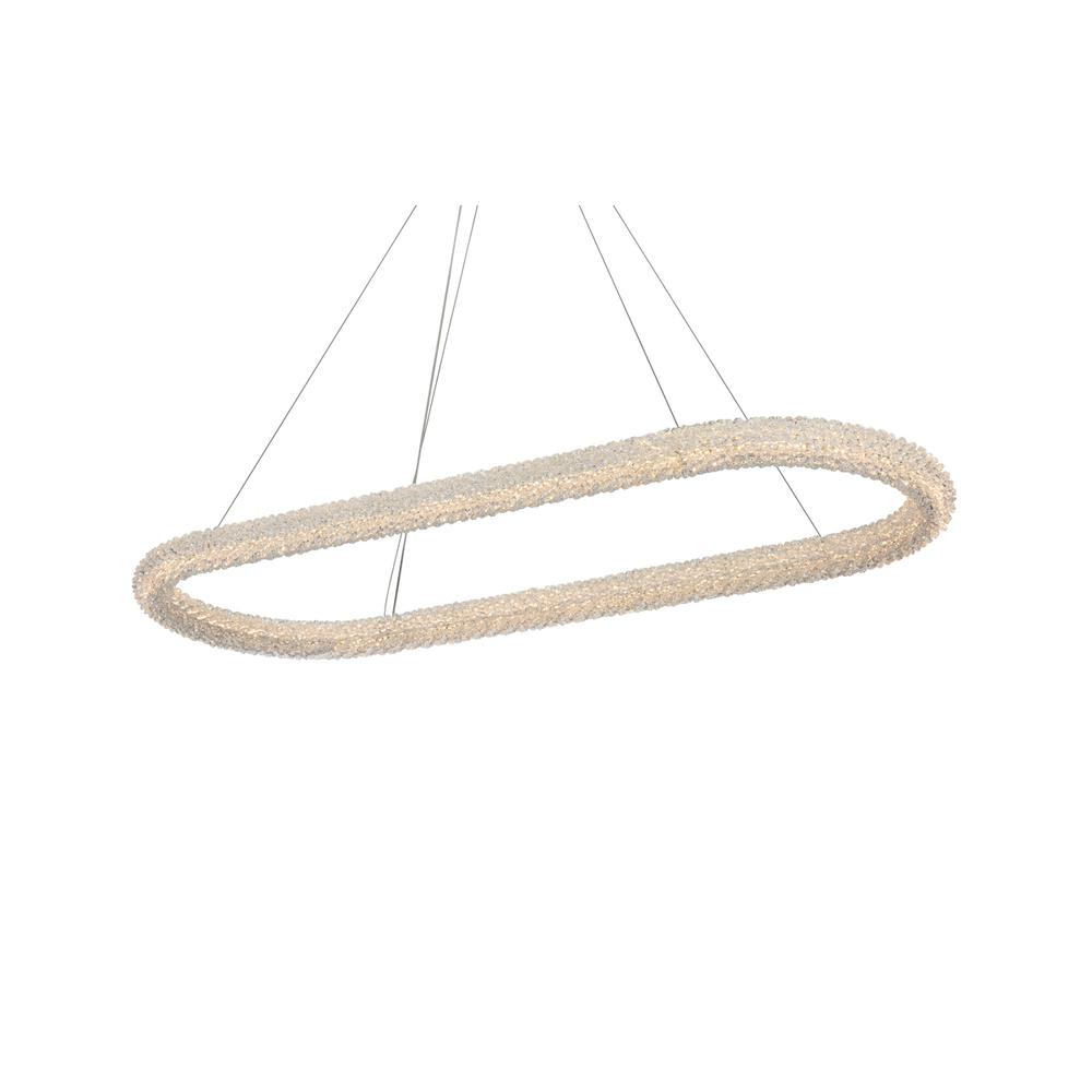 Bowen 51 inch Adjustable LED Chandelier in Chrome. Picture 4
