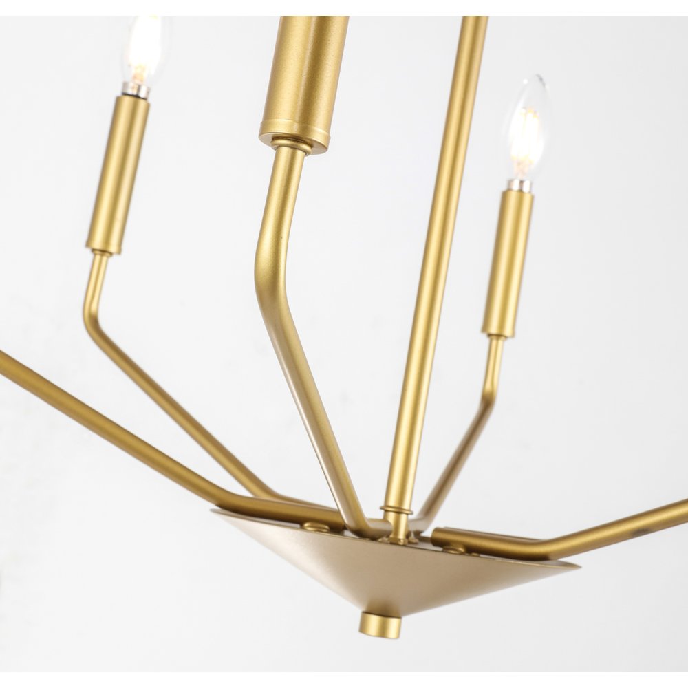 Enzo 6 Light Brass Pendant. Picture 12