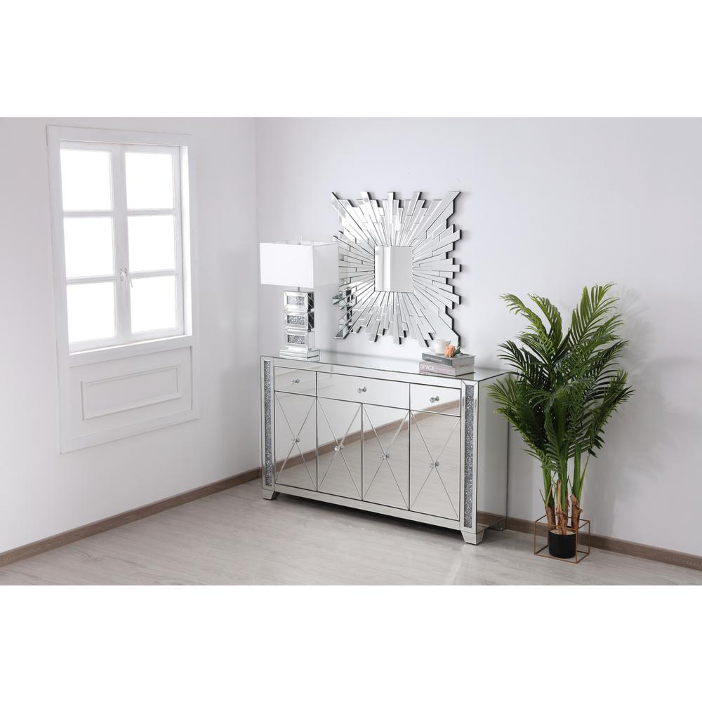 60 in silver crystal mirrored credenza. Picture 4
