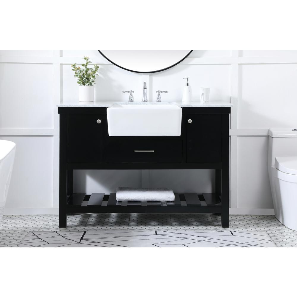 48 inch Single bathroom vanity in black. Picture 14