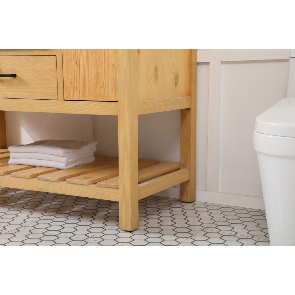 48 inch Single bathroom vanity in natural wood with backsplash. Picture 6