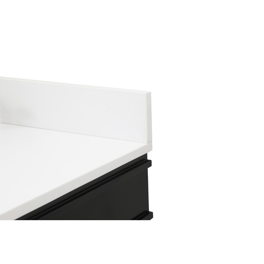 42 inch Single bathroom vanity in black with backsplash. Picture 11