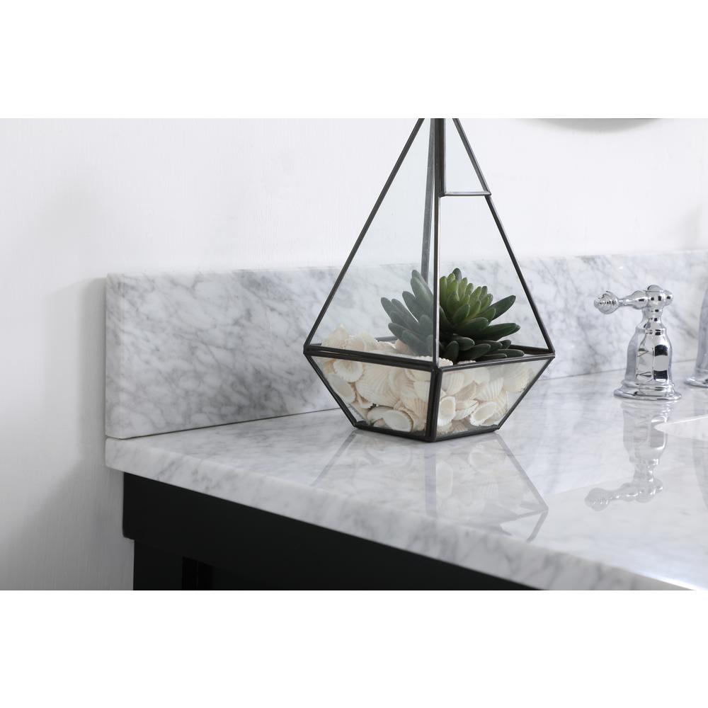 42 inch Single bathroom vanity in black with backsplash. Picture 5