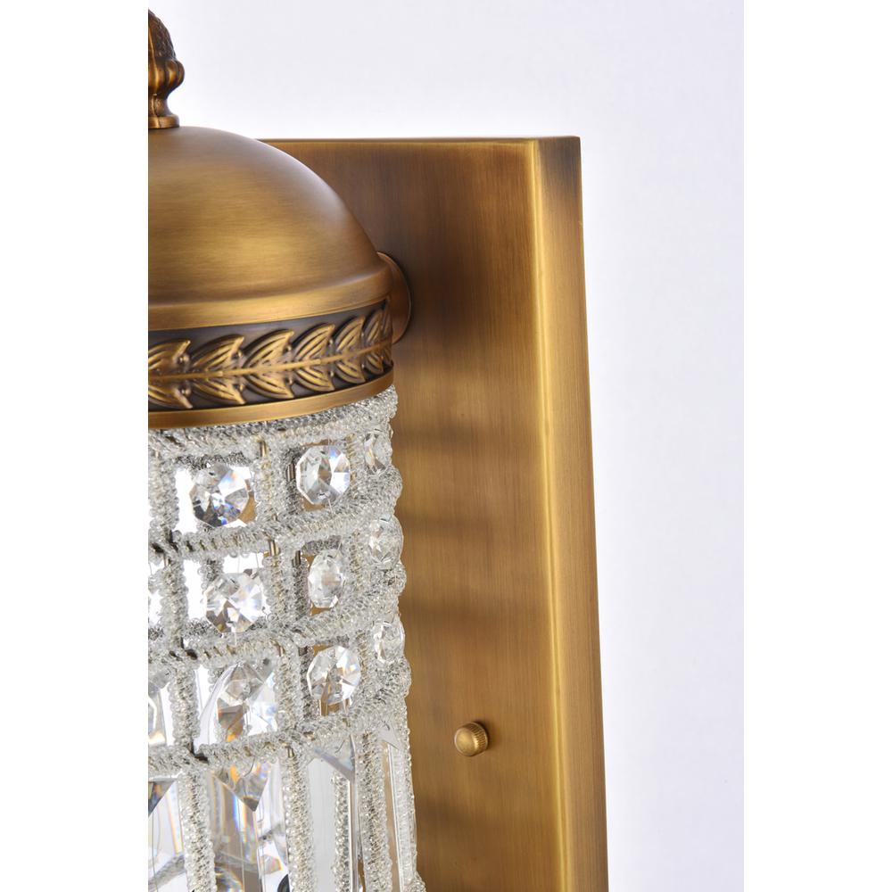 Olivia 1 light French Gold Wall Sconce Clear Royal Cut Crystal. Picture 6