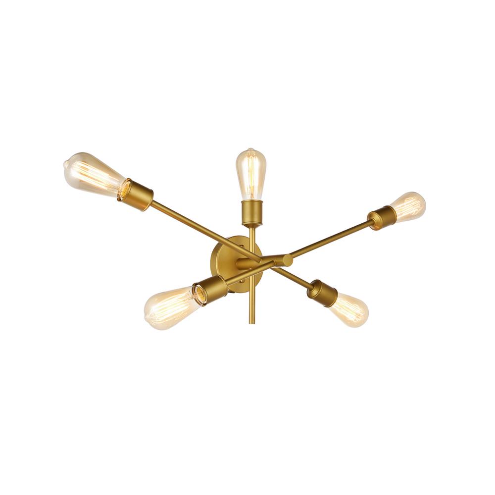 Axel 5 Lights Brass Wall Sconce. Picture 2