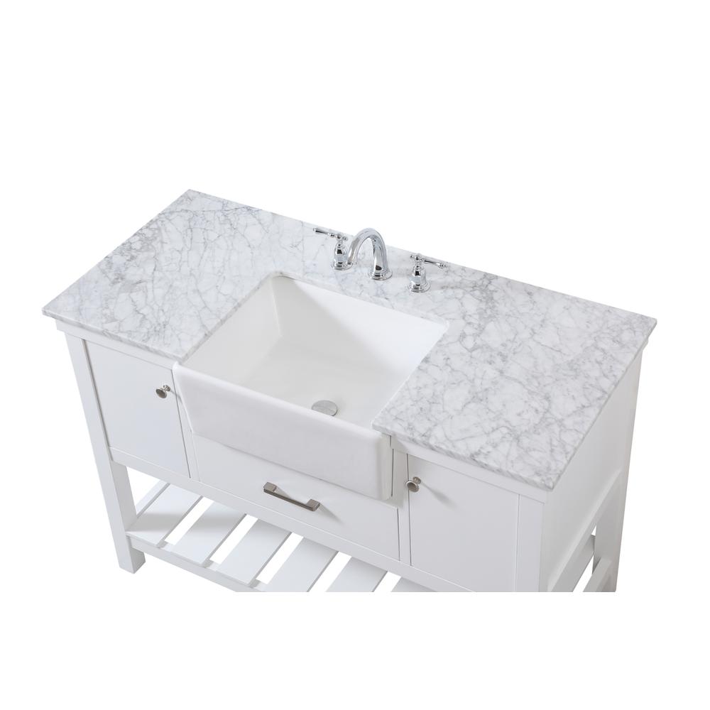 48 inch Single bathroom vanity in white. Picture 10