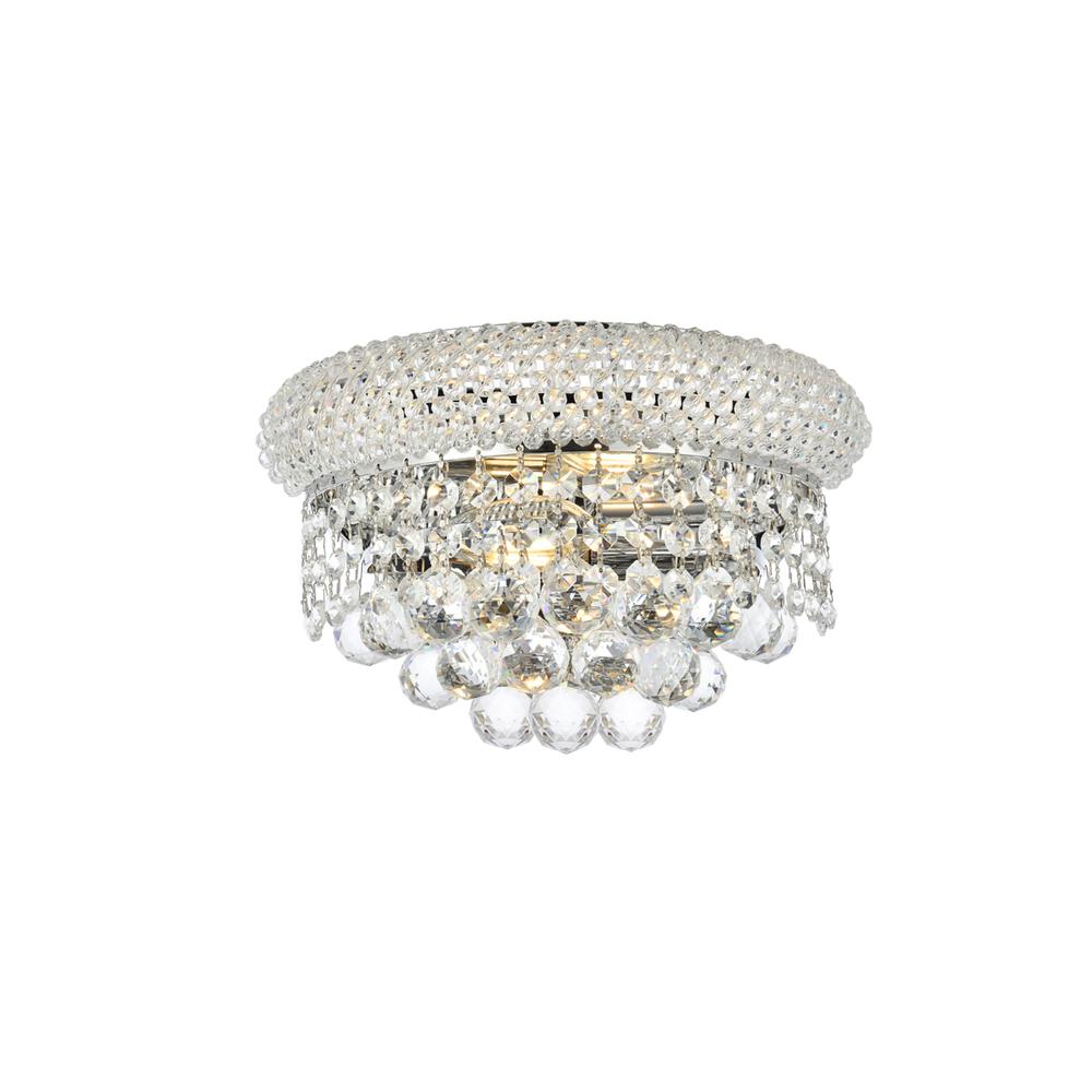 Primo 2 light Chrome Wall Sconce Clear Royal Cut Crystal. Picture 1