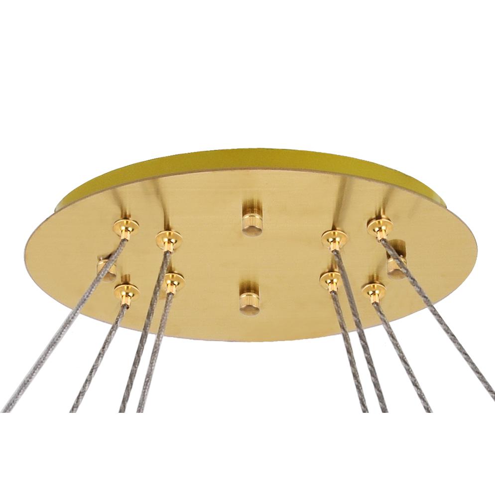 Monroe Integrated LED light Gold Chandelier Clear Royal Cut Crystal. Picture 5