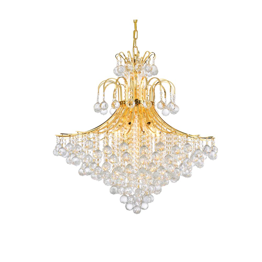 Toureg 15 light Gold Chandelier Clear Royal Cut Crystal. Picture 2