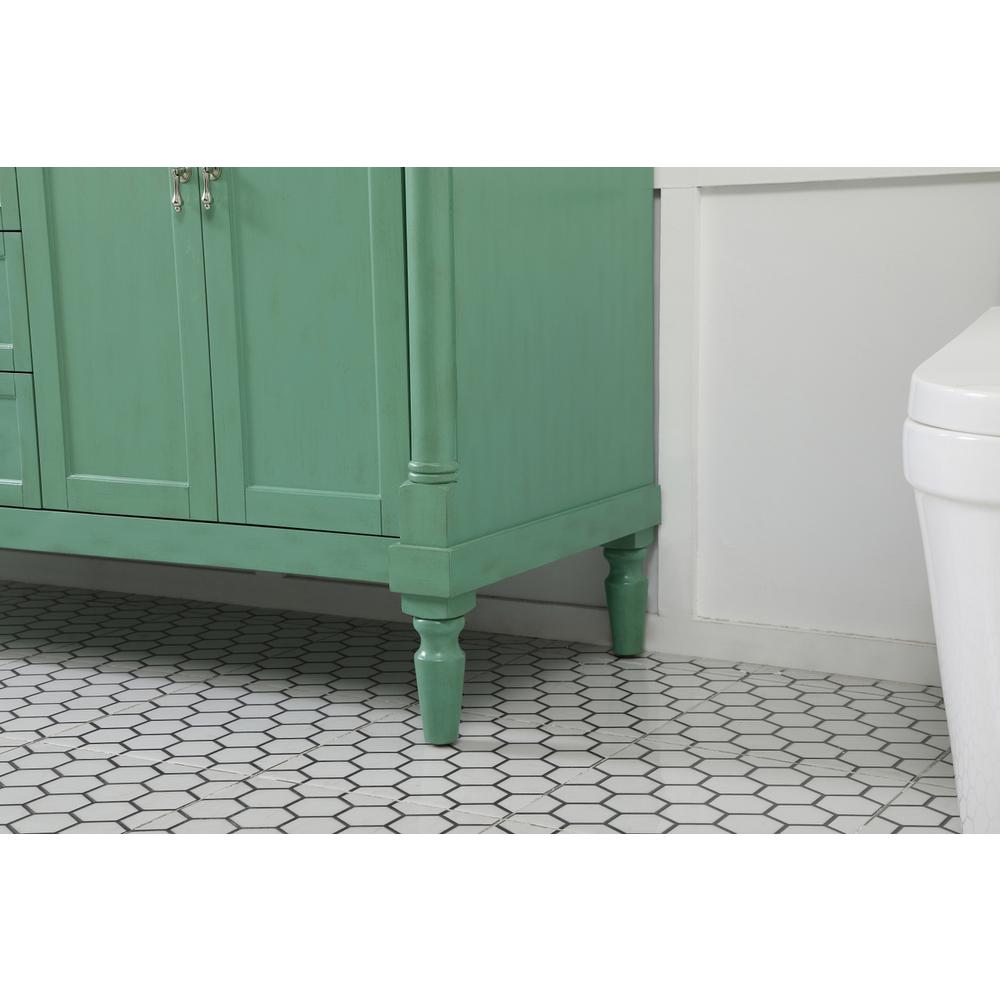 60 inch double bathroom vanity in vintage mint. Picture 6
