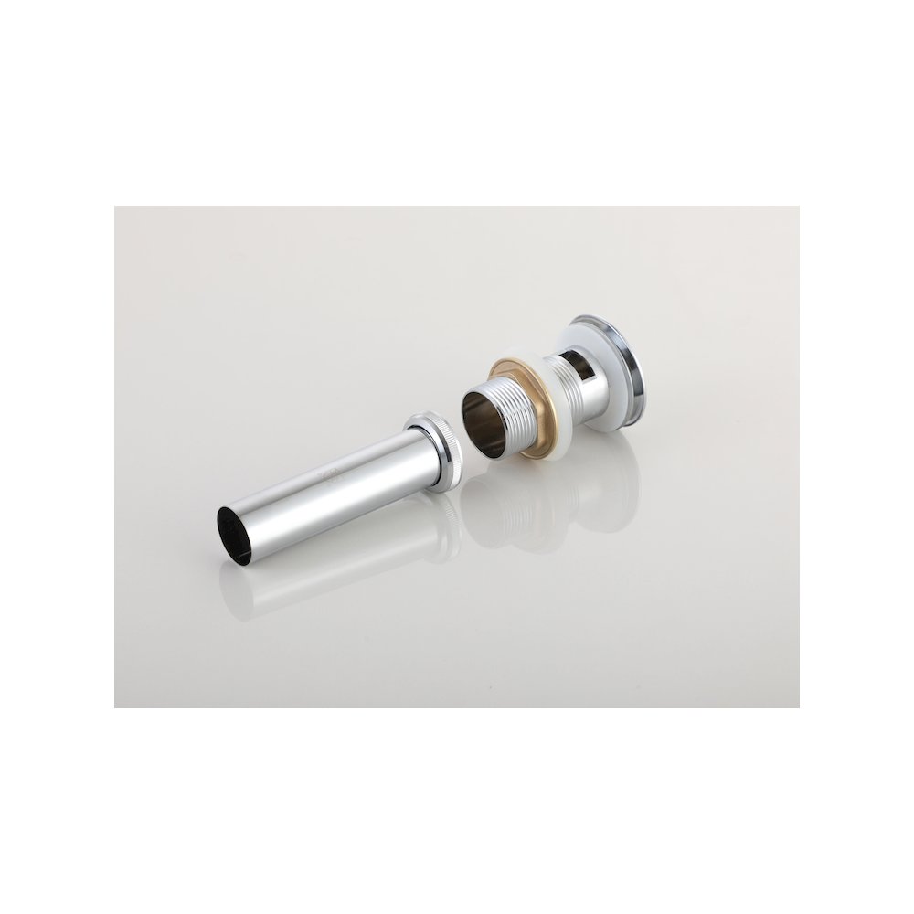 Pop-up bathroom sink drain with overflow in Polished Chrome. Picture 2