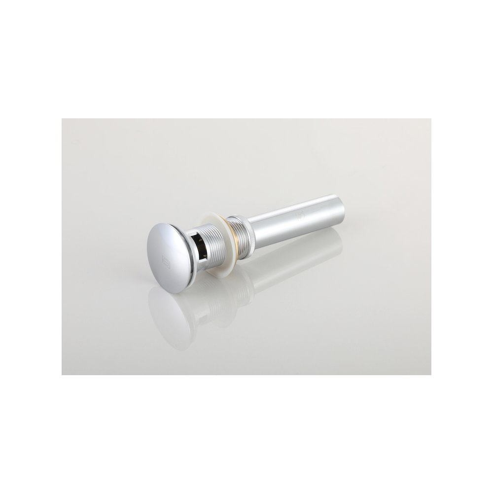 Pop-up bathroom sink drain with overflow in Polished Chrome. Picture 5