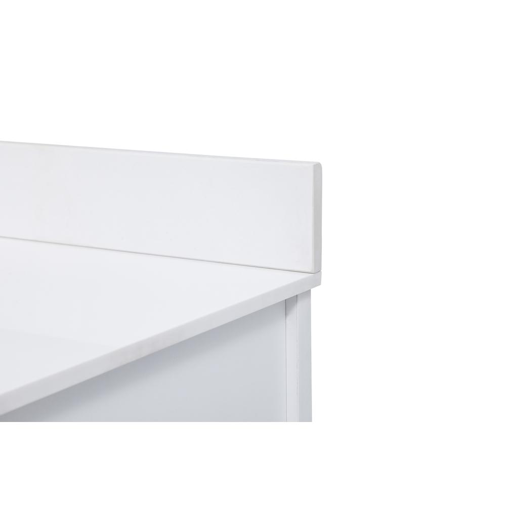 42 inch Single bathroom vanity in white with backsplash. Picture 11