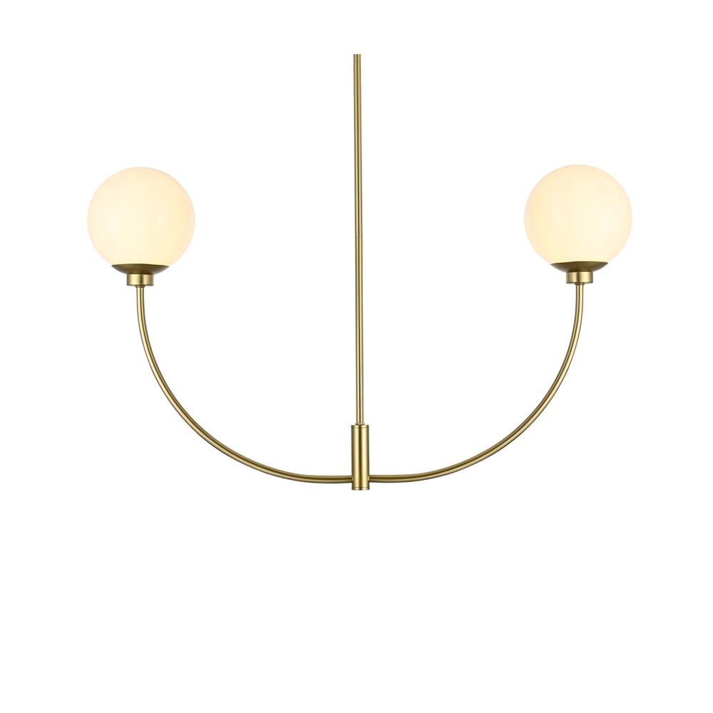 Nyomi 36 inch chandelier in Brass. Picture 2