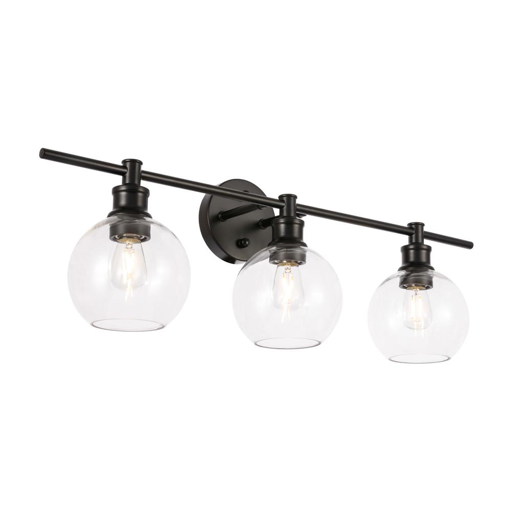 Collier 3 light Black and Clear glass Wall sconce. Picture 13