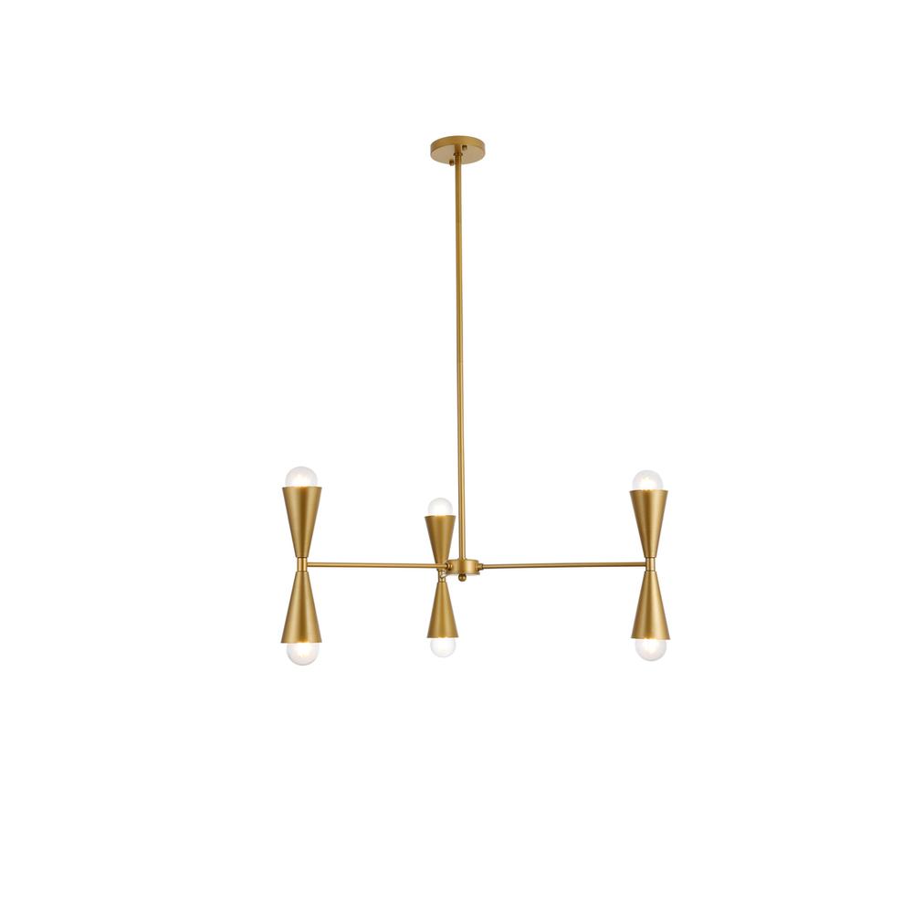 Cade 34 inch pendant in brass. Picture 1