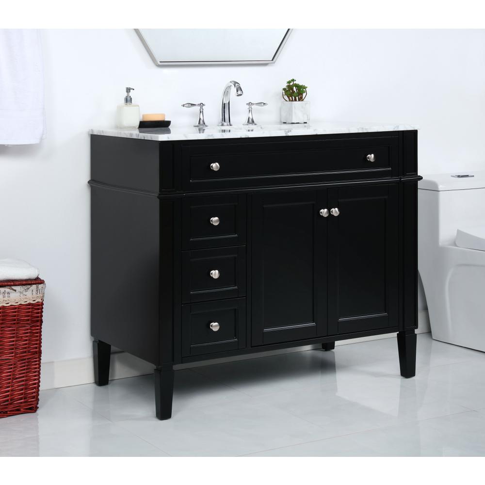 40 inch Single bathroom vanity in Black. Picture 2