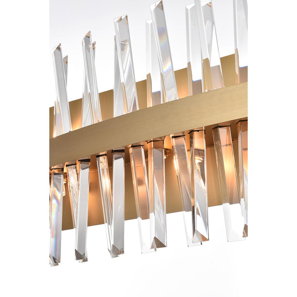 Serephina 36 inch crystal bath sconce in satin gold. Picture 3