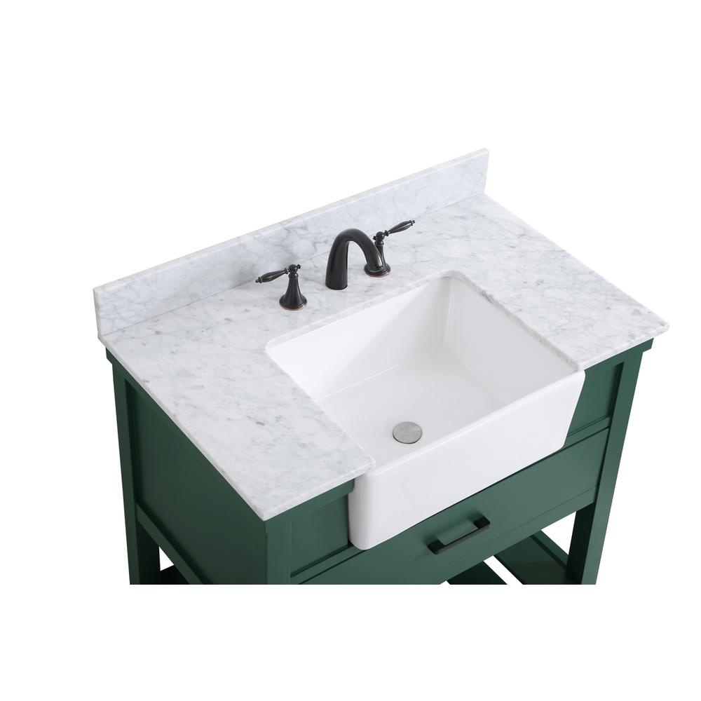 36 inch Single bathroom vanity in green with backsplash. Picture 10