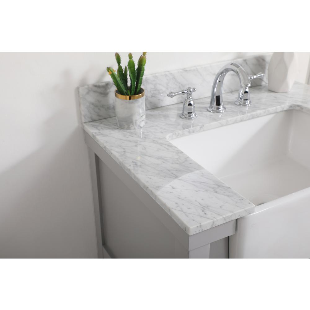 30 inch Single bathroom vanity in grey with backsplash. Picture 5