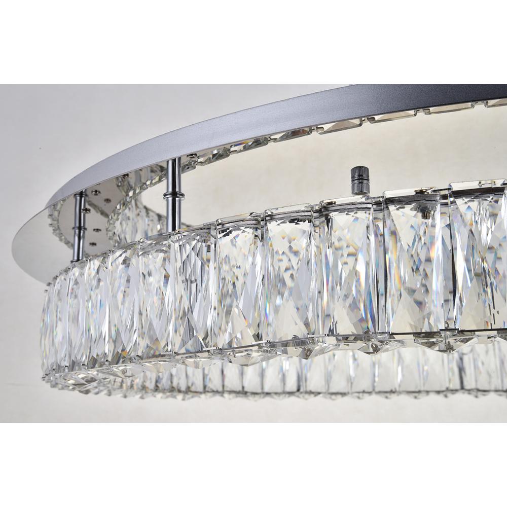 Monroe LED light Chrome Flush Mount Clear Royal Cut Crystal. Picture 3