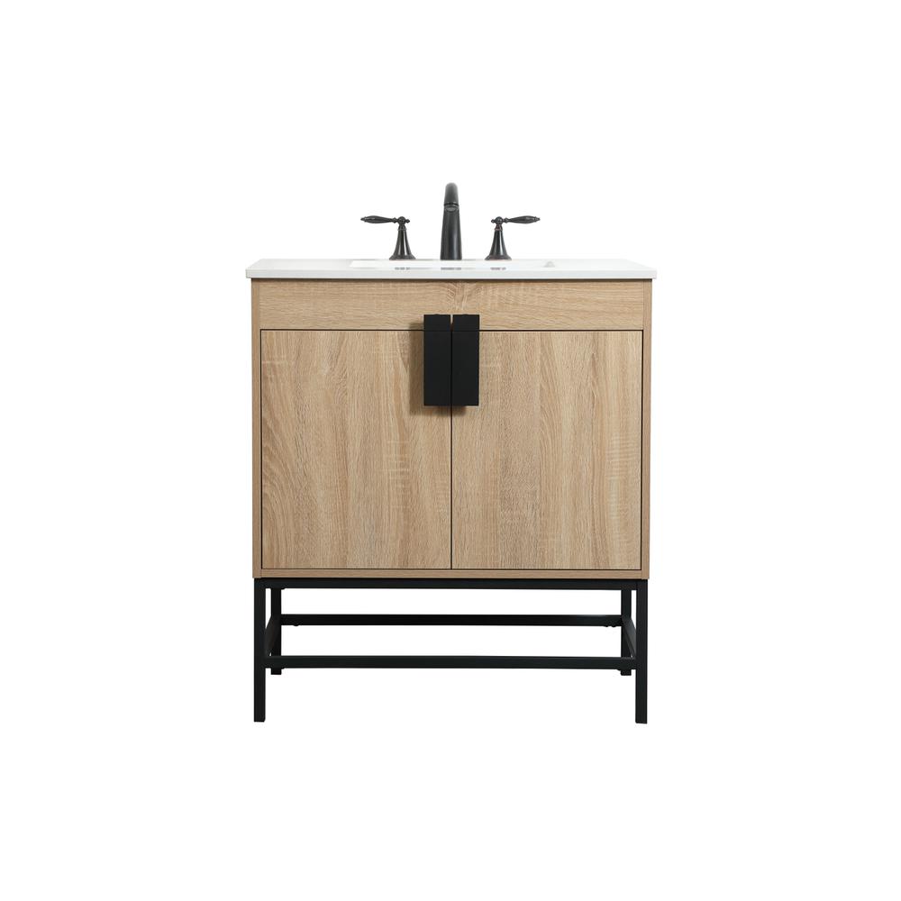 30 inch Single bathroom vanity in mango wood. Picture 1