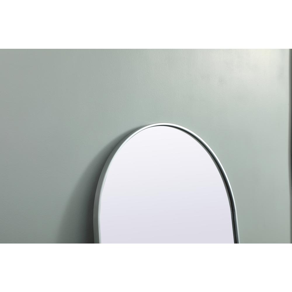 Metal Frame Arch Full Length Mirror 28x74 Inch in Silver. Picture 5