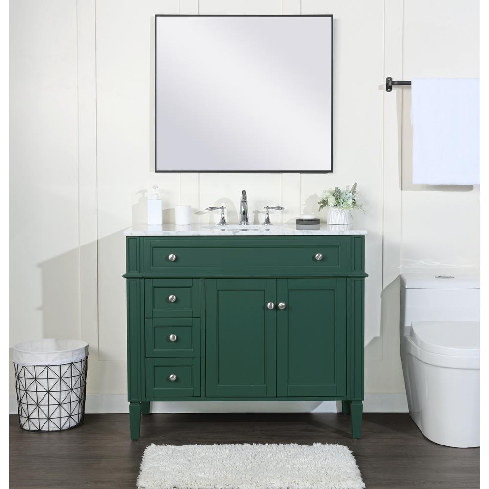 40 inch Single bathroom vanity in green. Picture 4