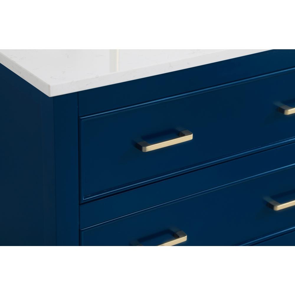 30 inch Single Bathroom Vanity in Blue with Backsplash. Picture 11