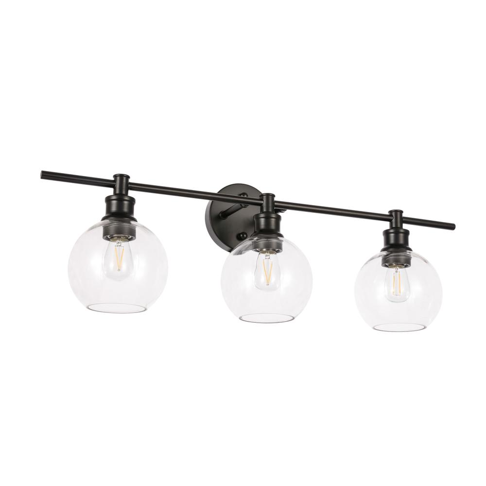 Collier 3 light Black and Clear glass Wall sconce. Picture 12