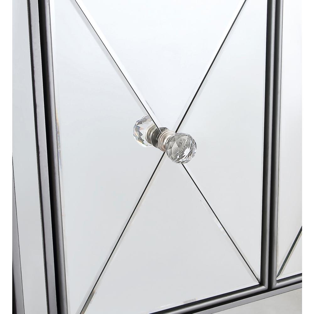 3 Drawer 4 Door Cabinet 60 in. x 14 in. x 36 in. in silver Clear. Picture 7