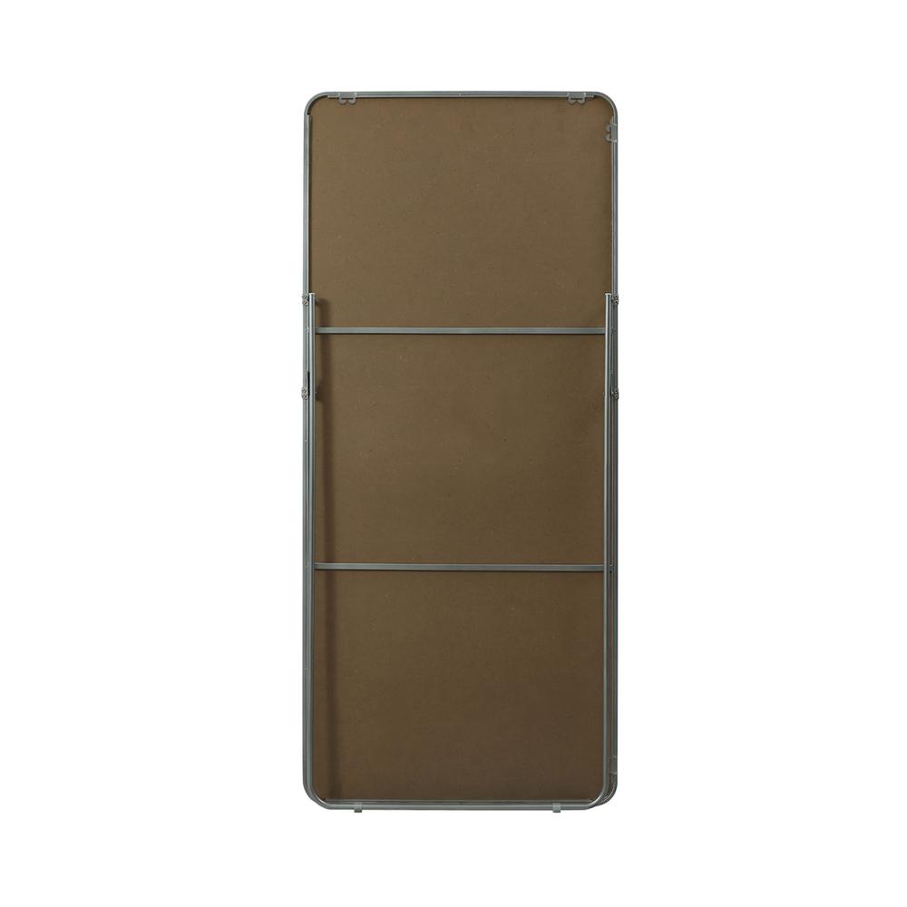 Soft Corner Metal Rectangle Full Length Mirror 32x72 Inch in Silver. Picture 10