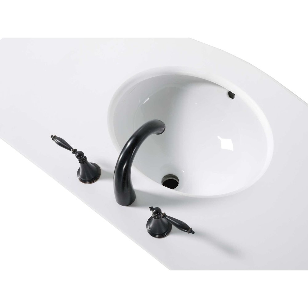 54 inch Single Bathroom Vanity in Antique Beige. Picture 4