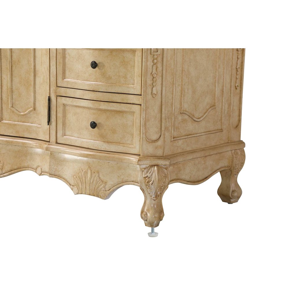 54 inch Single Bathroom Vanity in Antique Beige. Picture 6