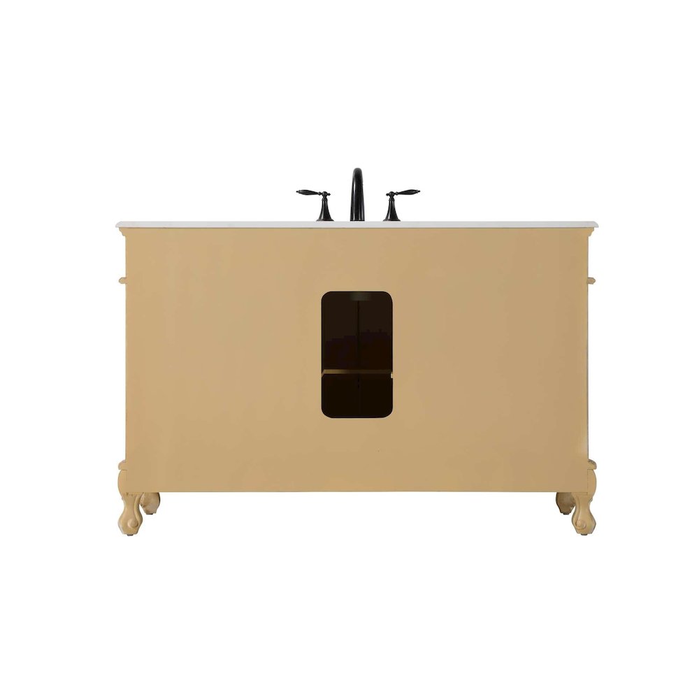 54 inch Single Bathroom Vanity in Antique Beige. Picture 7
