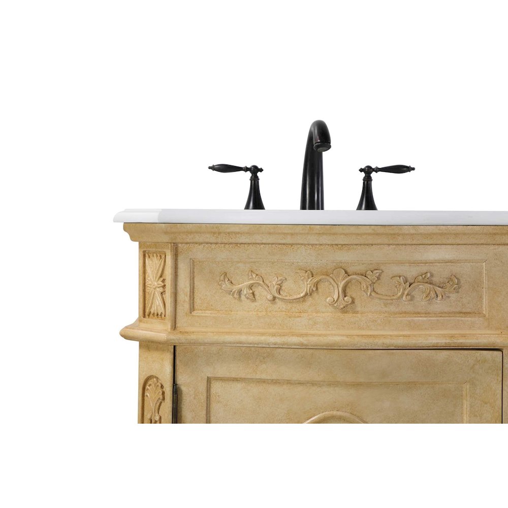 54 inch Double Bathroom Vanity in Antique Beige. Picture 5