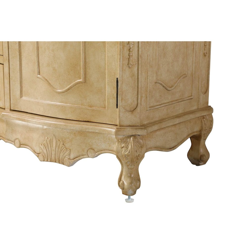 54 inch Double Bathroom Vanity in Antique Beige. Picture 6