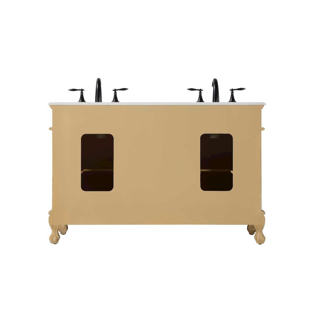 54 inch Double Bathroom Vanity in Antique Beige. Picture 7