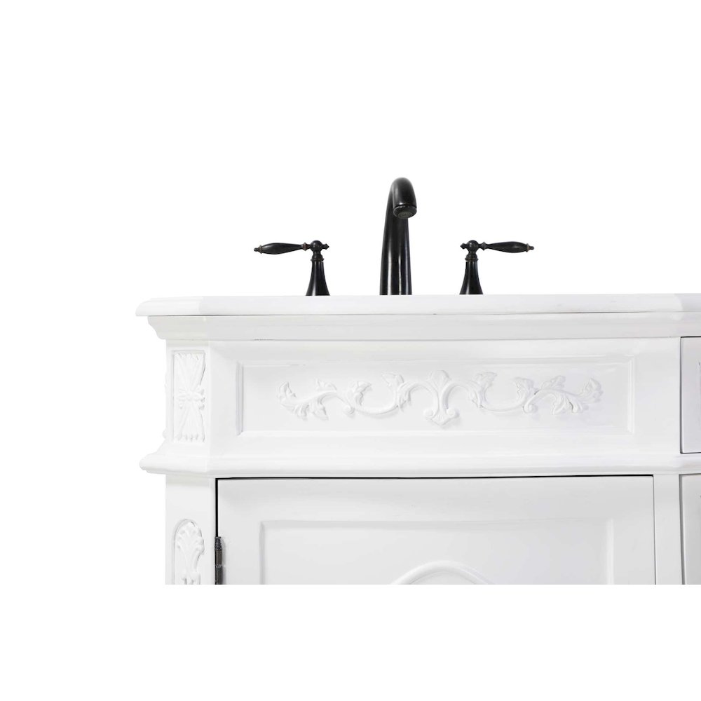 54 inch Double Bathroom Vanity in Antique white. Picture 5