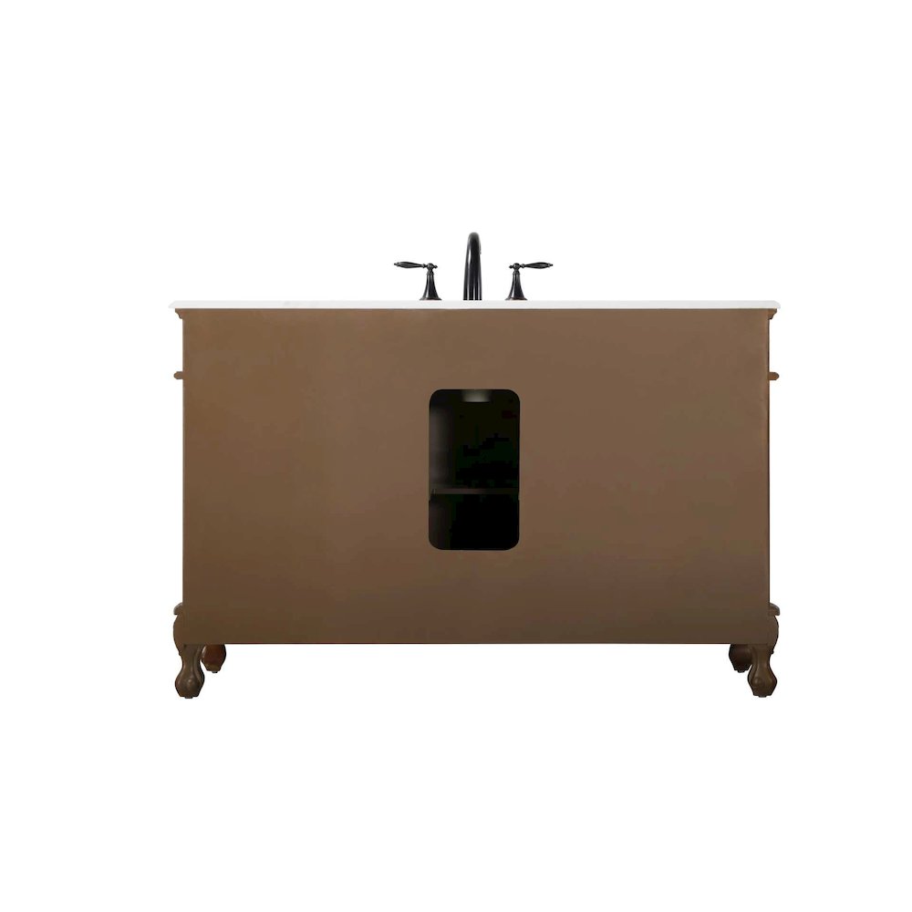 54 inch Single Bathroom Vanity in Teak. Picture 7