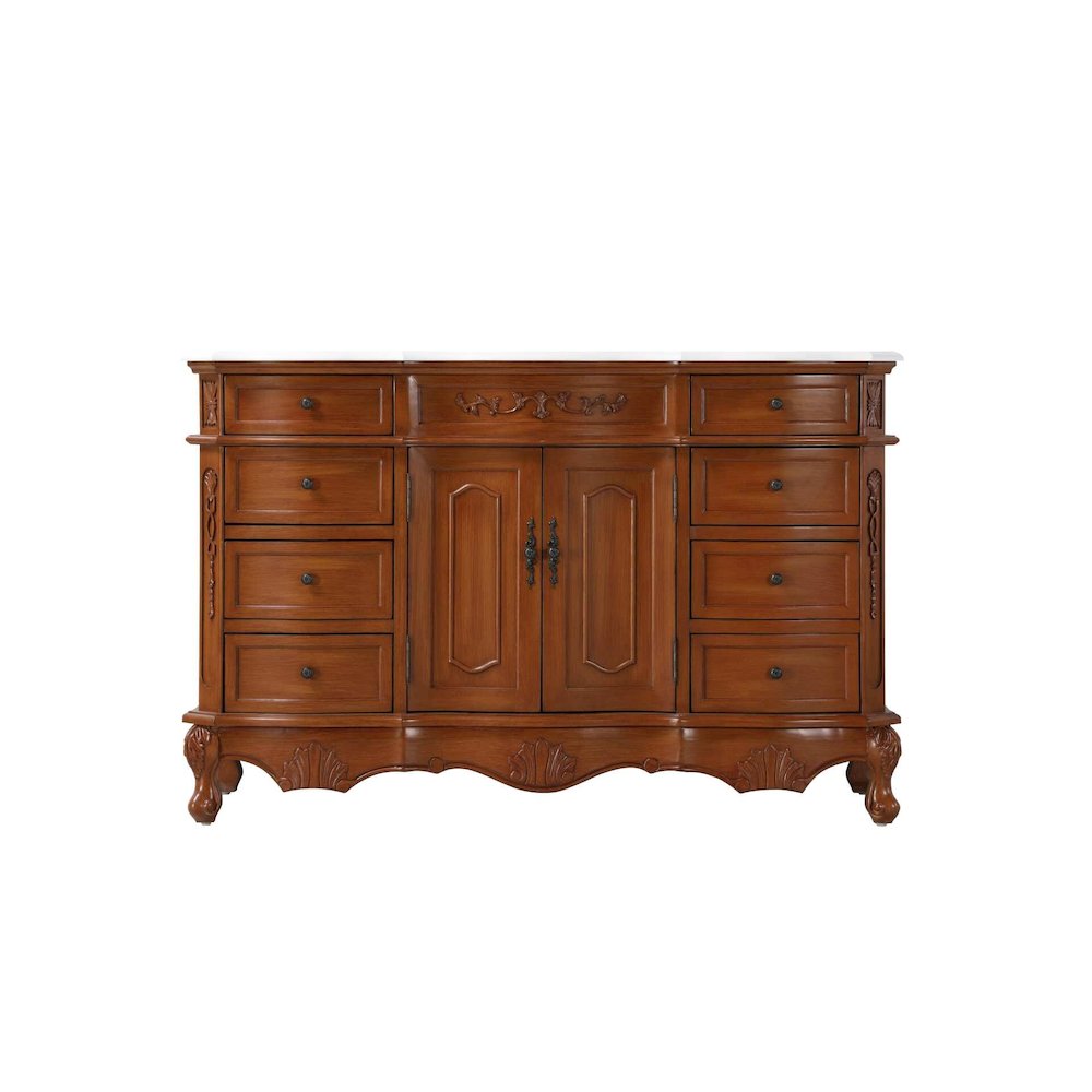 54 inch Single Bathroom Vanity in Teak. Picture 9