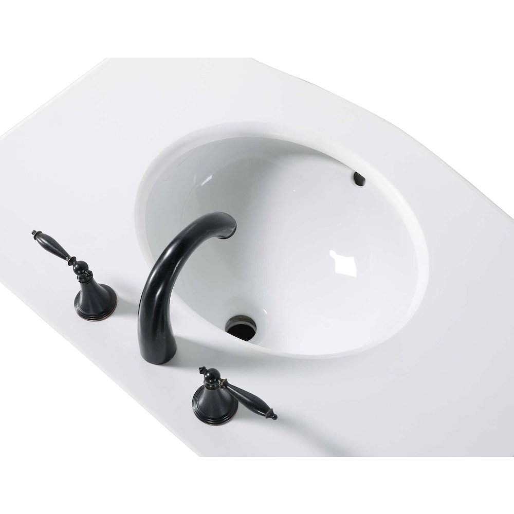 66 inch Double Bathroom Vanity in Antique Beige. Picture 4
