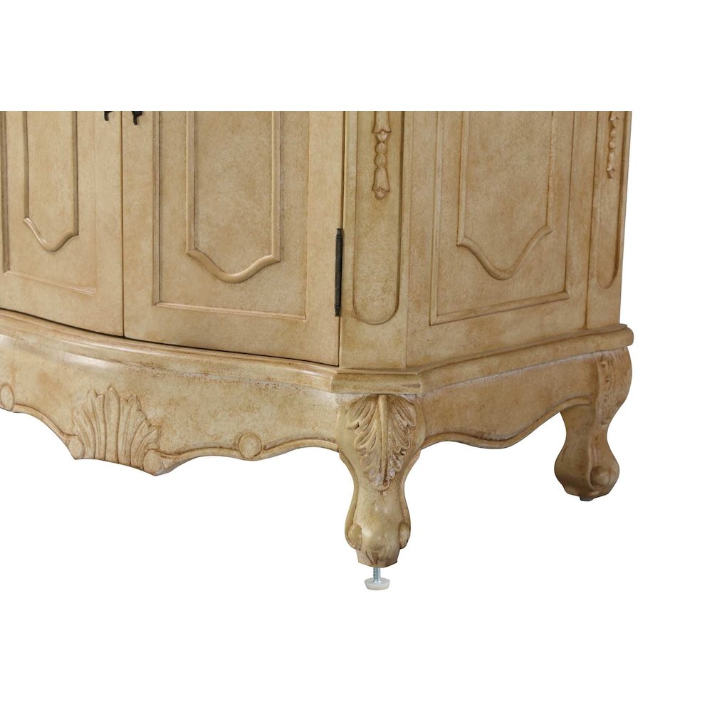 66 inch Double Bathroom Vanity in Antique Beige. Picture 6